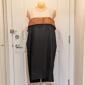 NWOT Beckwoman XXL Black Multi-Way Thai Cotton Drawstring Top Dress or Skirt